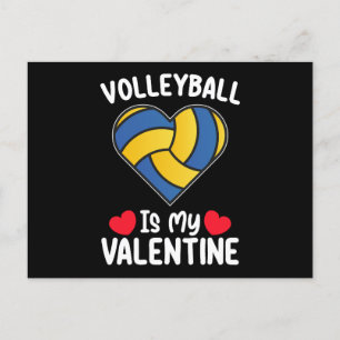 Volleyball ist mein Valentinstag Sport Postkarte