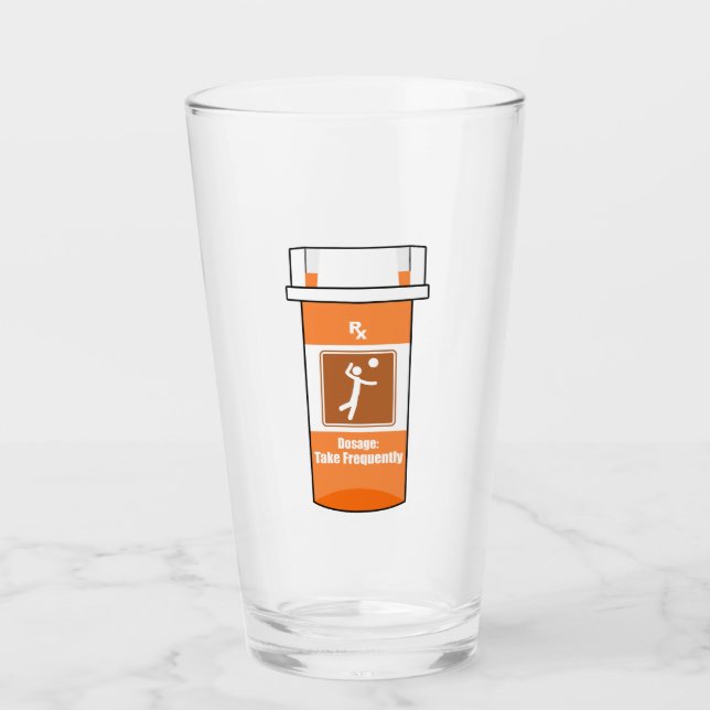 Volleyball ist meine Droge Glas (Vorderseite)