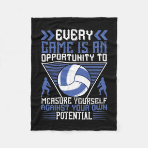 Volleyball - Jedes Spiel ist eine Gelegenheit Fleecedecke