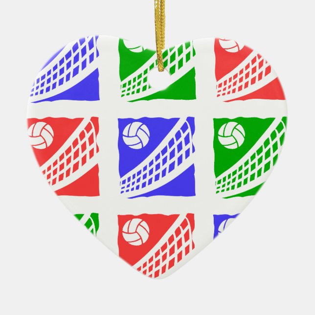 Volleyball Keramikornament (Vorne)