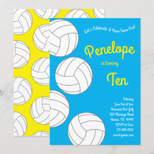 Volleyball Kindergeburtstag Partys Sports Einladung