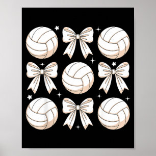 Volleyball Kokette Bogen Volleyball Mama Schwester Poster