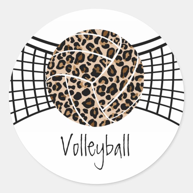 Volleyball Leopard Stickers (Vorderseite)