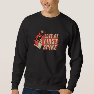 Volleyball-Liebe beim ersten Strip Volleyball-Spie Sweatshirt