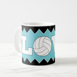 Volleyball LIEBE Custom Colour Fun Kaffee Tasse