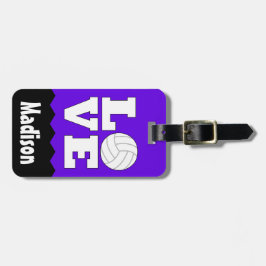 Volleyball-LIEBE Individuelle Name und Niedliche F Gepäckanhänger