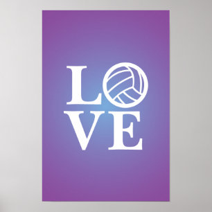 Volleyball-Liebe-Plakat Poster