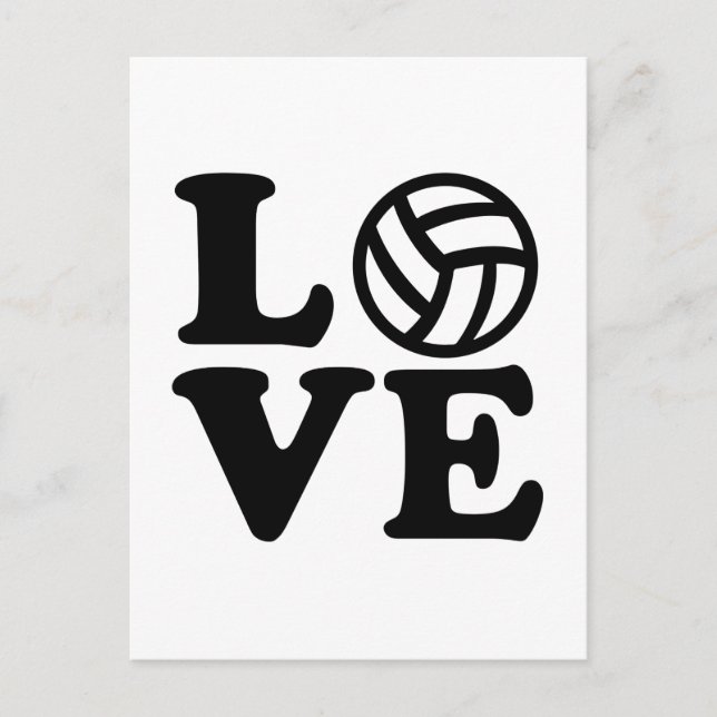 Volleyball-Liebe Postkarte (Vorderseite)