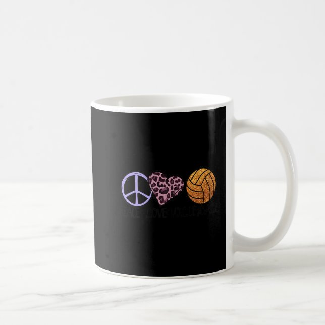 Volleyball Lover fun Peace Liebe Volleyball Kaffeetasse (Rechts)