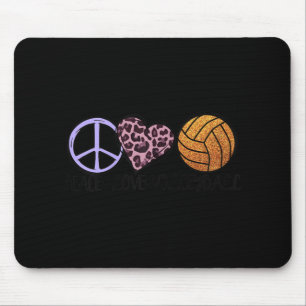 Volleyball Lover fun Peace Liebe Volleyball Mousepad
