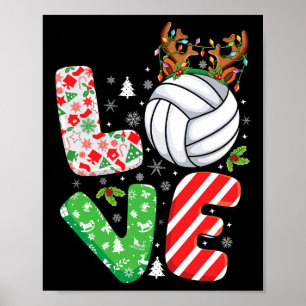 Volleyball Lovers Boys Girls Kinder Weihnachten V Poster
