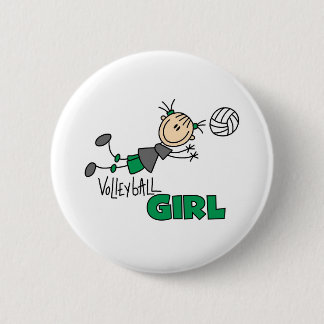 Volleyball-Mädchen Button