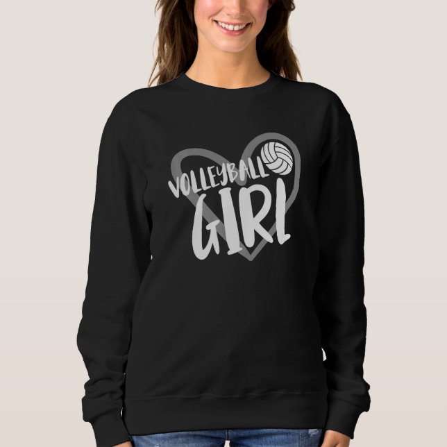 Volleyball Mädchen Herz  1 Sweatshirt (Vorderseite)