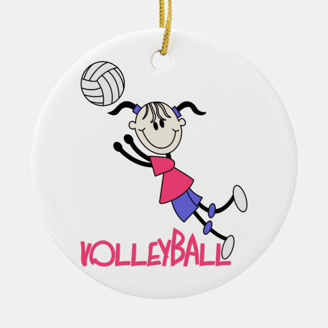 Volleyball-Mädchen Keramik Ornament (Vorne)