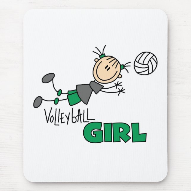 Volleyball-Mädchen Mousepad (Vorne)
