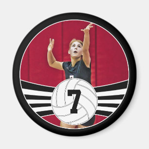 Volleyball-Magnet für Schwarz-Weiß-Foto Magnet