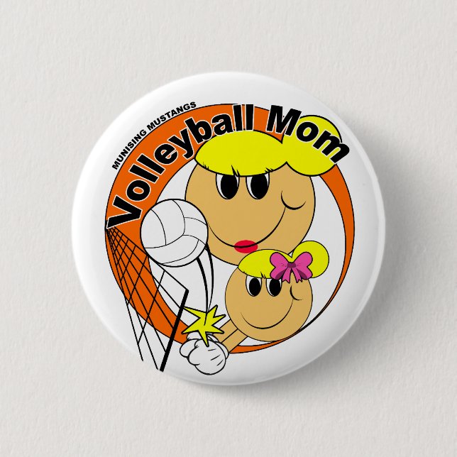 Volleyball-Mama Button (Vorderseite)