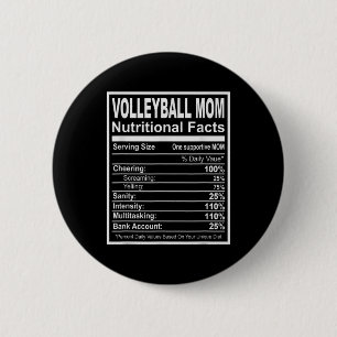 Volleyball Mama Ernährung Fakten Button