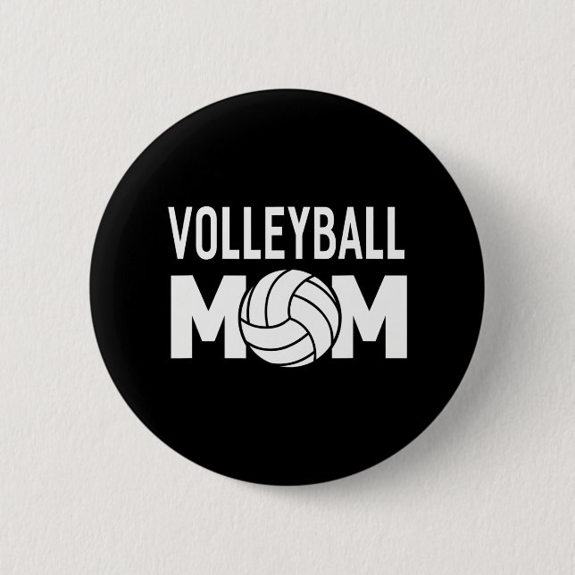 Volleyball Mama Frauen Sonnensport Button (Vorderseite)