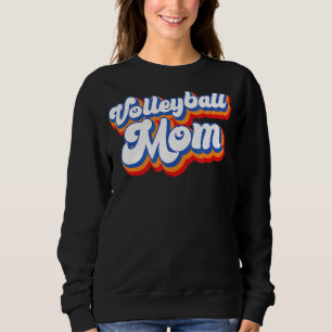 Volleyball Mama Leopard Ball Mama Muttertagsgesche Sweatshirt