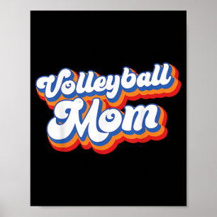 Volleyball Mama Leopard Fun Ball Mama Muttertag 0 Poster