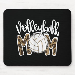 Volleyball Mama Leopard Fun Ball Mama Muttertag G Mousepad