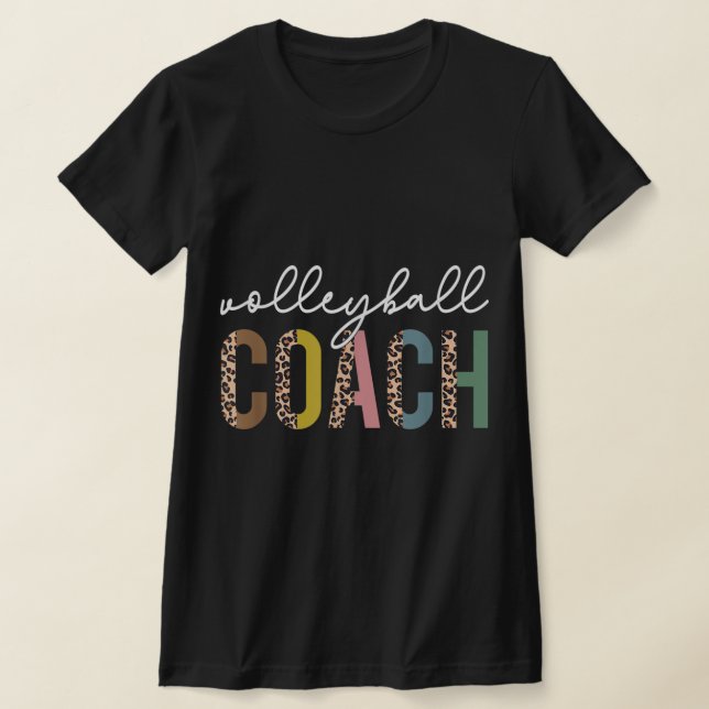 Volleyball Mama Leopard Volleyball Trainerteam Ges T-Shirt (Ablage )