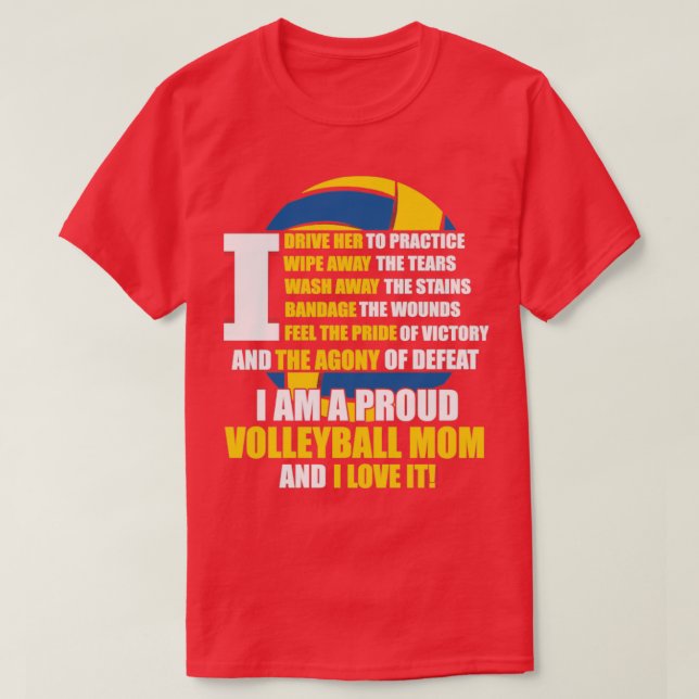 Volleyball Mama Liebe T-Shirt (Design vorne)