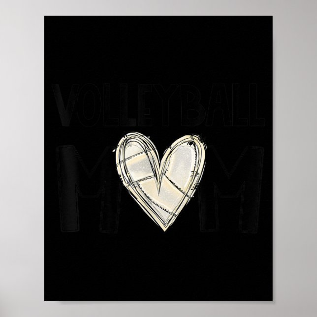 Volleyball Mama Life Game Day Vibes Volleyball Mot Poster (Vorne)