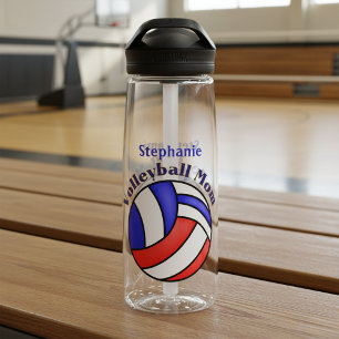 Volleyball-Mama mit Namen Trinkflasche
