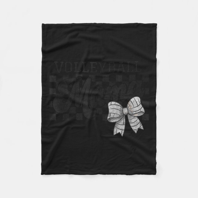 Volleyball Mama Mom Game Day Retro Volleyball Coqu Fleecedecke (Vorderseite)