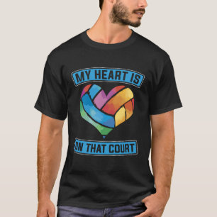Volleyball Mama Mother Beach Vball Mein Herz ist a T-Shirt