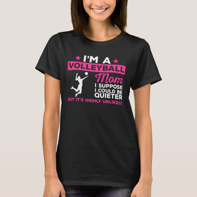 Volleyball-Mama T-Shirt (Vorderseite)