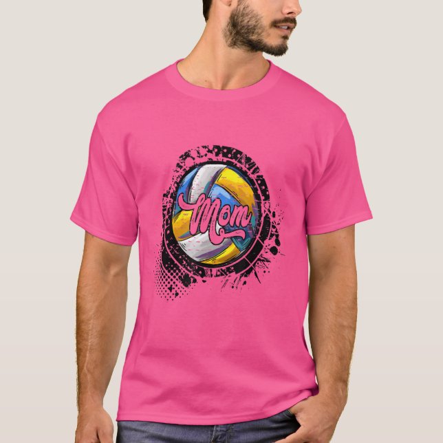 Volleyball Mama Vintag Volleyball Familienspiel T-Shirt