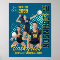 Volleyball-Mannschaft Custom Foto Senior Night Spo