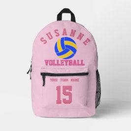 Volleyball-Mannschaftsname Benutzerdefinierte Spor Bedruckter Rucksack
