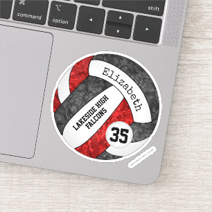 Volleyball-Maskottchen der schwarzen Mädchen Aufkleber