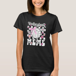 Volleyball Meme Groovy Meme eines Volleyballspiele T-Shirt