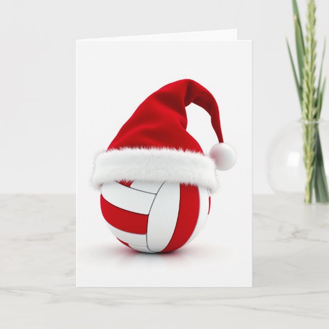 Volleyball Merry Christmas Card Karte (Vorderseite)
