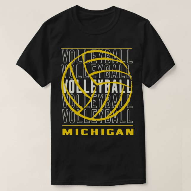 Volleyball Michigan T-Shirt (Design vorne)