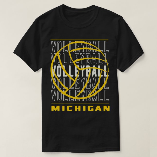 Volleyball Michigan T-Shirt (Design vorne)
