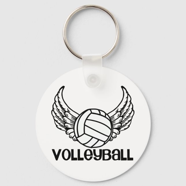 Volleyball mit Flügen Schlüsselanhänger (Vorderseite)
