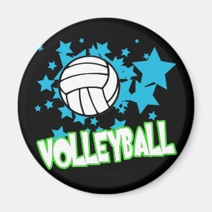 Volleyball mit Sternen Magnet