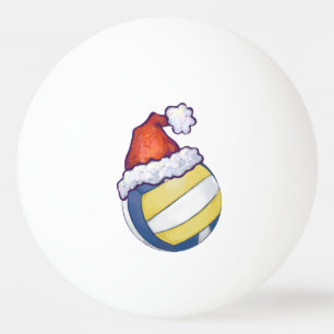 Volleyball mit Weihnachtshut Tischtennisball