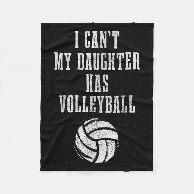 Volleyball Mom Dad I Can't Daughter Hast Volleybal Fleecedecke (Vorderseite)