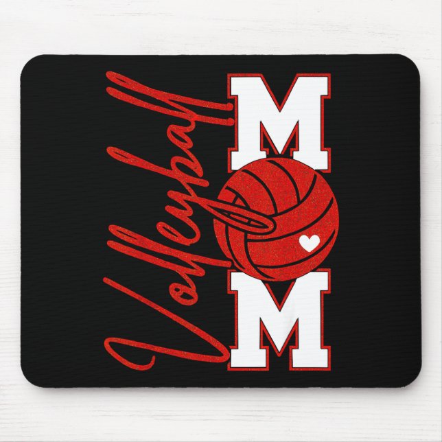 Volleyball Mom Game Day Mama Srts Volleyball Famil Mousepad (Vorne)