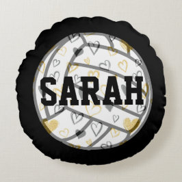 Volleyball Monogram Rundes Kissen