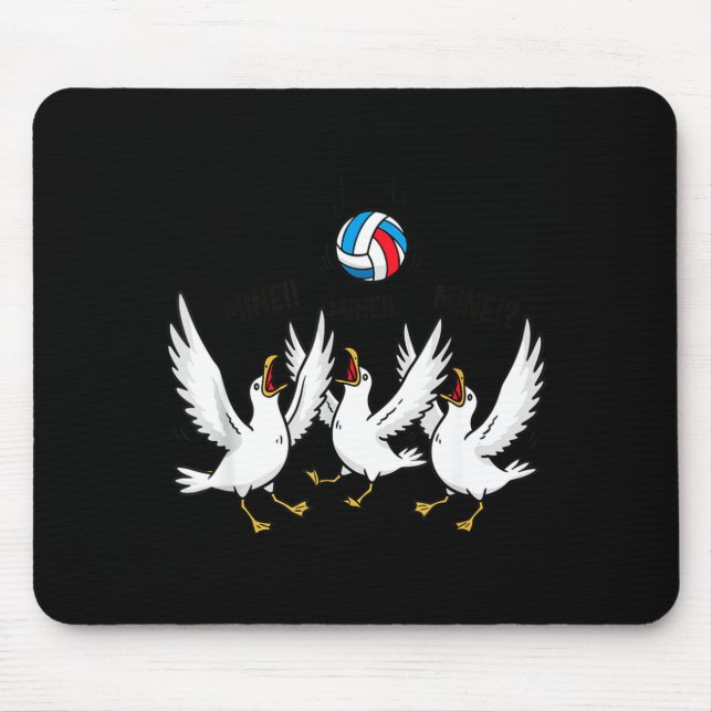 Volleyball Möwen Lustige Strand Srts Mousepad (Vorne)