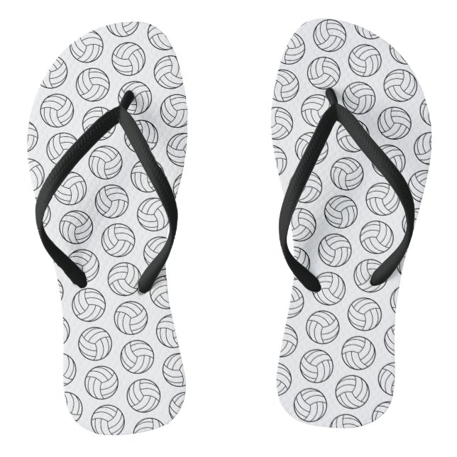 Volleyball-Muster drucken CUSTOM HINTERGRUND FARBE Flip Flops (Fußbett)