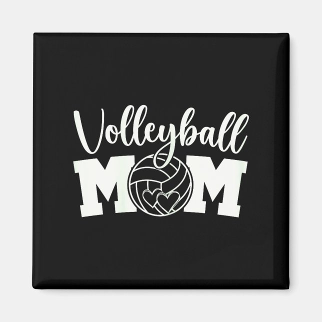 Volleyball-Mutter süßes Mütterleben Volleyballtrai Magnet (Vorne)